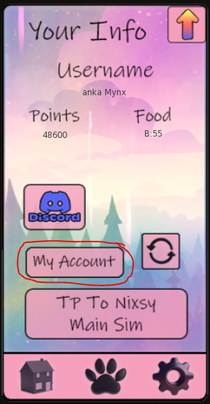 My account button